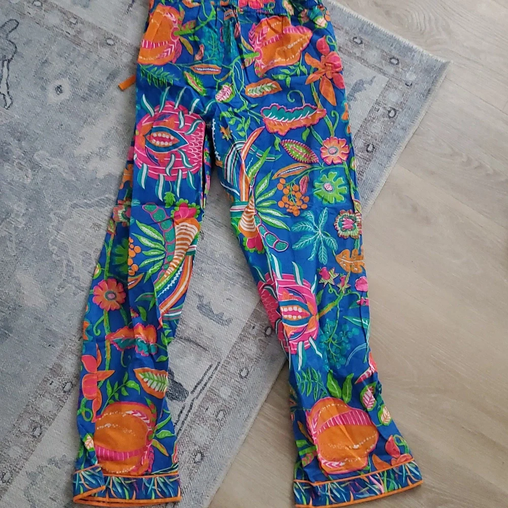 Gretchen Scott Designs Tropical Vibrant 2-piece Lounge Pajama Set SzM - Picture 11 of 12